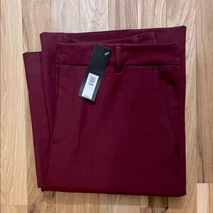Banana Republic Burgundy Sculpted Stretch Trousers